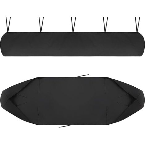 Schutzhülle für Gartenschirm, Schutzabdeckung, Aufbewahrungssack aus 420D Oxford, UV-beständig, staubdicht, wasserdicht gegen Schnee und Regen im Winter, für Terrassen-Überdachung, Möbel (Schwarz, 4 m (1/5)