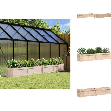 Jardinières 2 pcs bois de pin massif - Jardiniere Bois - Jardinerie - Pots De Fleurs Exterieur - Decoration Jardin - Balcon (1/5)