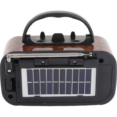 Radio rétro FM avec haut-parleur, compatible carte mémoire et USB, décoration or et noir, pour ambiance vintage (1/5)