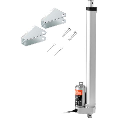 Mophorn Actuador Lineal de 12 V, Actuador de Movimiento Lineal de 300 mm 330 lbs/1500 N 5 mm/s con Soporte de Montaje y Protección IP54 para Muebles, Sistemas de Automatización, Equipos Mecánicos (1/5)