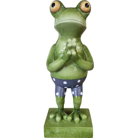 Dekofigur Frosch stehend 30 cm bunt Dekofigur