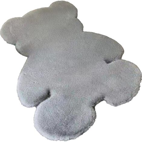Tapis Shaggy Doux en Forme d'ours, Joli Tapis de Sol pour Chambre d'enfants et Adolescentes, Décor de Salon avec Fibre Polyacrylonitrile en Peluche (1/5)