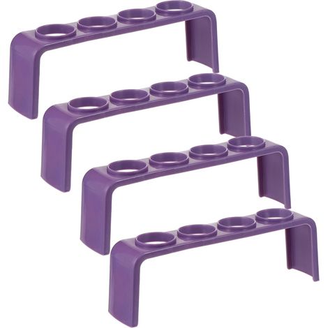 Support pour Tubes à Essai en Plastique Léger et Solide, Étagère pour Laboratoire Professionnel, 4 Pièces, Adapté aux Salles de Sciences Couleur Aléatoire (1/5)