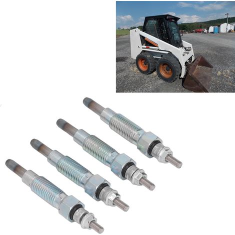 Quatre bougies de préchauffage 3974953 conviennent aux chargeuses compactes Bobcat 643 645 743 1600. (1/5)