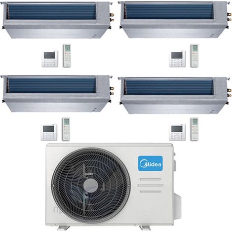 Midea Kanalklimaanlage Quadri 12000 + 12000 + 12000 + 12000 BTU mit E.U. M5OE-42FN8-Q INVERTER Klasse A++/A+
