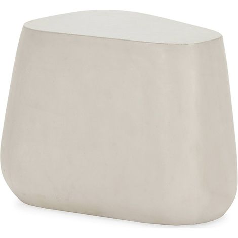table d'appoint blanc en ciment design contemporain - blanc minéral mat (1/3)