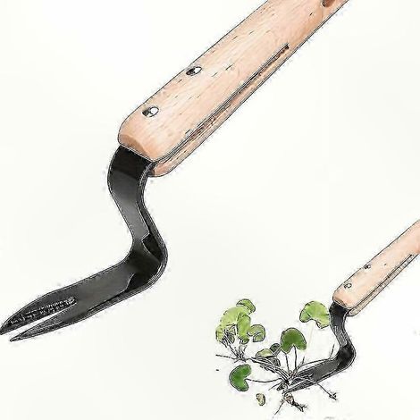 Unkrautschneider und Gartensichel, robustes Hackwerkzeug mit Klinge für den Hausgarten (1/5)