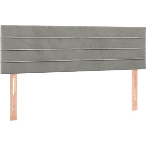 Têtes de lit Gris clair 144x5x78/88 cm Velours (1/5)