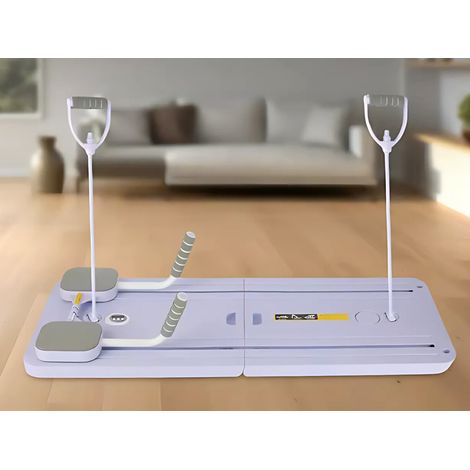 Planche d'exercice Pilates Reformer – Tapis de Pilates avec bandes de résistance – Longueur 183 cm – Pour utilisateurs avancés