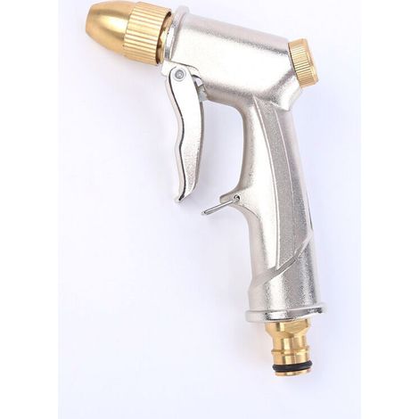 Pistolet d'arrosage pour Tuyau d'arrosage à Haute Pression avec，Pistolet d'arrosage avec Buse en Laiton Réglable de Jet à Pulvérisation pour Le Lavage/Pelouses et du Jardin