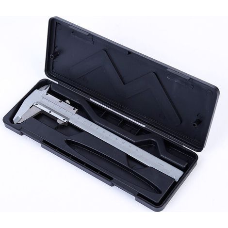 Caliper, 150mm / 0.02mm Analog Vernier Caliper in Stainless Steel, High Precision Micrometer Tool with Depth Measurement (1/3)