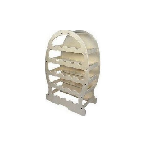 Tonneau a' vin avec 23 places en bois de bouleau clair cm 49 x 27 x 76 h cave a' vin
