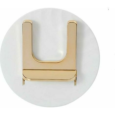 Porte sèche cheveux, support de sèche-cheveux pliable sans perçage(platine) (1/5)
