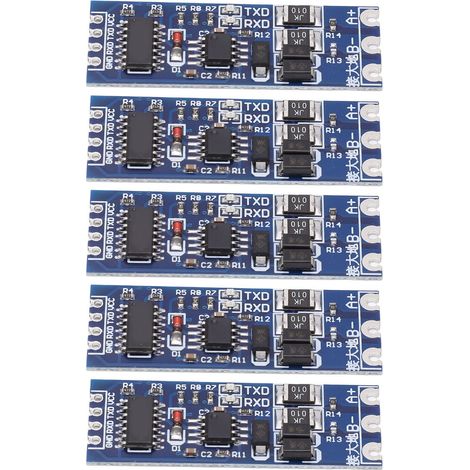 5 Pcs TTL to RS485 Converter Module Strong Anti Interference Lightning Protection TTL to RS485 Adapter Board