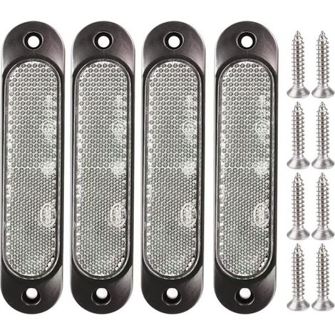 4 unidades de luz blanca de 12V-24V, luz de posición lateral delantera de 27 LED para remolque, camión, luz de posición trasera LED para estacionamiento de remolque, intermitentes para camión, autobús (1/5)