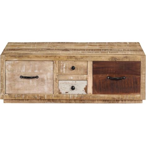 Table basse de salon, Table Café, 90x60x30 cm Bois de manguier massif OIB1888E (1/5)