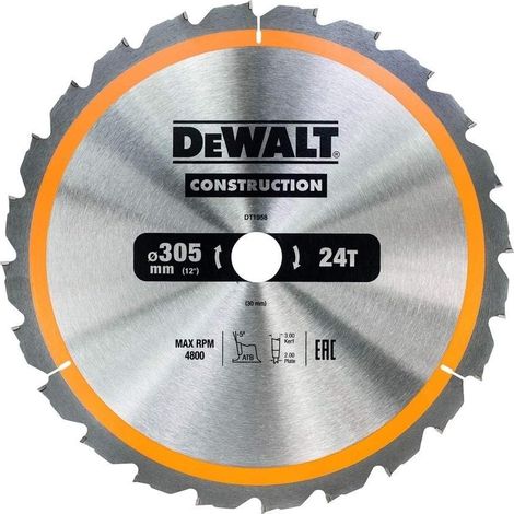 DeWALT DT1958-QZ lama de lama circolare 30,5 cm 1 pz(i)