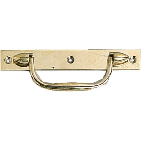 Poignée platine découpées avec arrêt longueur 140 mm pour volet battant finition inox 18-9 - VP BOURG