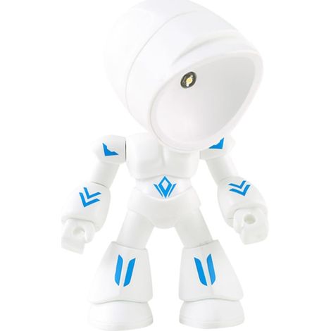 Lampe de Nuit LED Robot Tête Ajustable et Lumière Chaude en Pvc pour Chambre D'garçon et Filles, Veilleuse Décorative pour Dortoirs et Présents (1/5)