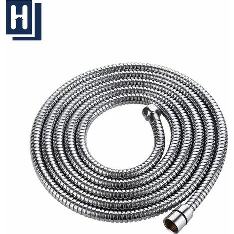 Flessibile doccia di alta qualità con doppia protezione antipiega. Tubo in acciaio inox cromato, estremamente flessibile, da 1/2 pollice. (1/4)