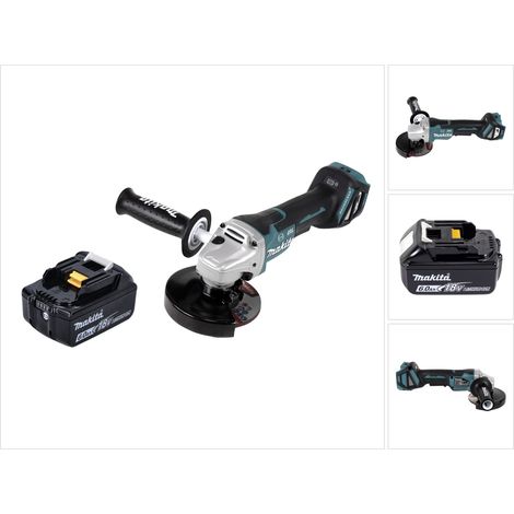 Amoladora angular sin cable Makita DGA 517 G1 18 V 125 mm sin escobillas + 1x batería recargable 6,0 Ah - sin cargador