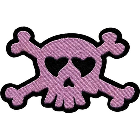 Patch Adesiva Teschio Rosa Cuore (1/3)