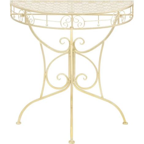Console demi-ronde métal doré Naxi (1/5)