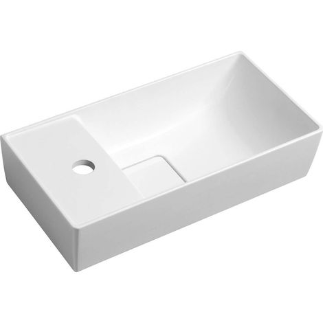 Sapho Small - Lavamani Maxx 47x24 cm, sx, bianco MX475