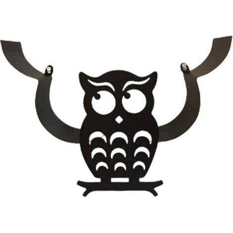 Nazalus-Vente chaude-Porte-Papier hygiénique en Forme de Hibou, Cadre de Toilette en métal Noir, 7 volumes de capacité, Mur de Papier Pendant de Mur de Nuage Doux, Accessoires de Salle de Bain Amusant (1/5)