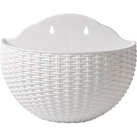 1 Pièce Pot à Fleurs Mural Exquis en Plastique, Pot Suspendu pour Balcon et Jardin Extérieurs, 38.1 cm (1/5)
