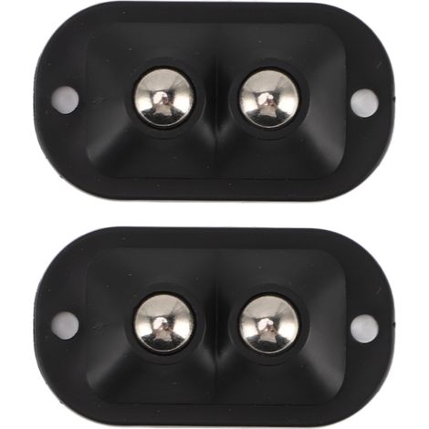 Lot de 12 mini roulettes adhésives à double embout, silencieuses et pivotantes à 360°, pour appareils de cuisine et meubles (noir). (1/5)