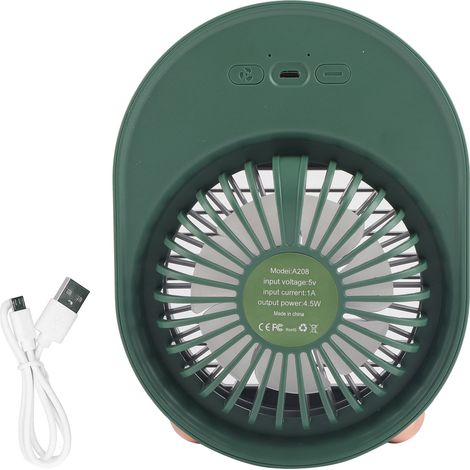 Ventilateur USB de bureau avec humidificateur 200ml - Refroidisseur d'air portable pour étudiants (1/5)