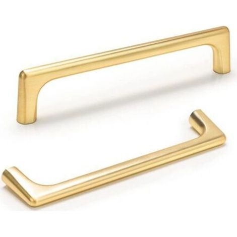 Boutons et poignées de meubles,Lot de 2 Poignées doré Poignées meuble dorée poignee de meuble cuisine en alliage de zinc Hole Centers 192mm, or (1/5)