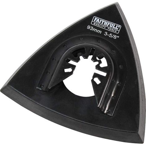 Faithfull Multi Tool Sanding Pad Plate Triangular 93mm Hook and Loop FAIMFPAD93