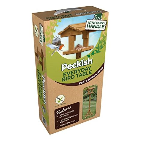 Peckish 60051303 Everyday Bird Table Feeder FSC Wooden 1.5m Pitched Roof (1/3)