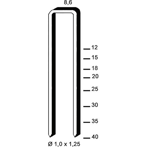 ALSAFIX Klammern Type H 40 mm aus Stahldraht verzinkt (10000 Stück)