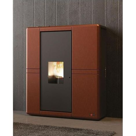 Cola LS6MX80Y Stufa a Pellet Libera Installazione 30 Kg 92,8% Efficienza 19,8 kW colore Bronzo (1/2)