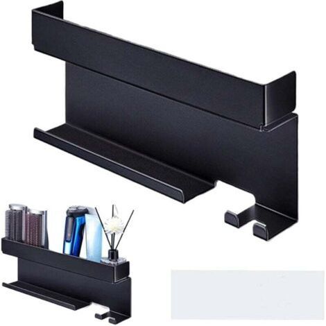 Hair Dryer and Straightener Holder, No Drilling Stainless Steel Hair Dryer Holder, Wall Mounted Hair Dryer and Straightener Holder for Curling Iron Accessories Storage 7 in 1 (1/4)