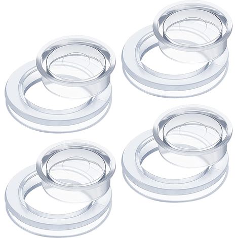 Anneau Pour Parasol De Table - En Silicone Transparent - 6,1 x 6,1 x 1 cm - Résistant Au Vent Et À La Pluie - Pour Patio Jardin Extérieur - Lot De 4 (1/5)