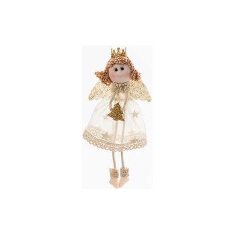ARPIMEX Angioletto Natale Stoffa 18 Cm Bianco