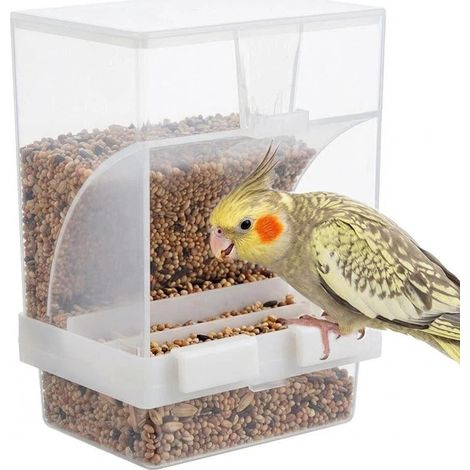 Mangeoire Automatique Anti-Gaspillage pour Oiseaux, Distributeur de Graines pour Cage, Pratique et Propre (1/5)