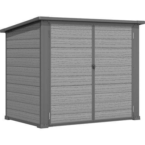 YODOLLA Garden Storage Shed, Outdoor Wheelie Bin Store (2x120L Bins) All-Weather Plastic Shed for Tools/BBQs (1/5)