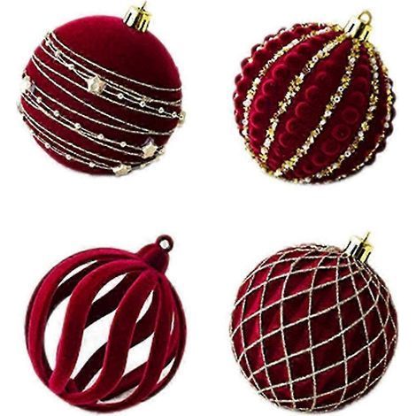 Boules décoratives pour sapin de Noël et Nouvel An - Ensemble de décorations colorées pour les fêtes de fin d'année (1/5)