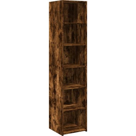 Aparador cómoda cómoda armario mueble organizador cocina salón salón alto 40 x 41 x 185 cm madera contrachapada marrón 020033355