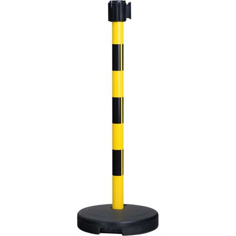 Support d'avertissement pour ceinture Moravia BASIC avec bande hachurée noir/jaune Longueur 3000 mm, 50 x 950 mm (1/5)