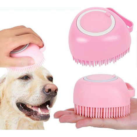 Brosse pour bain de chat et de chien, brosse de toilettage pour chien, nettoyeur de pattes anti-mue, distributeur de shampoing et de savon, brosse de massage, douche moussante, lave-pattes autonettoya (1/4)