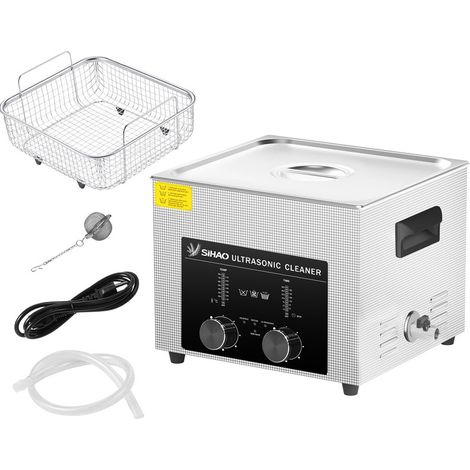 Accueil Nettoyeur à ultrasons 15L Machine à ultrasons multifonction portable pour un nettoyage polyvalent et efficace noir (1/5)