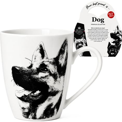 Tazza in porcellana con pastore tedesco, 350 ml, regalo premium Queen Isabell (1/5)
