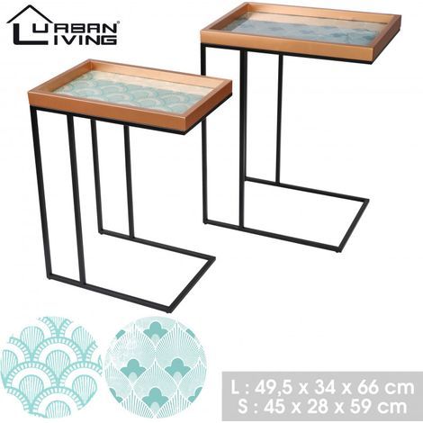 Ensemble de 2 bouts de canapé design ART DÉCO (1/2)