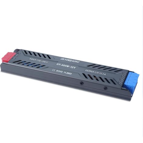 LED Transformateur 220V 12V 400W 33,3A Alimentation LED Driver 12V 400W Ultra Fin LEDs Transfo Alimentation à Découpage Convertisseur De Tension AC à DC Pour l'éclairage Intérieur LEDs (1/5)